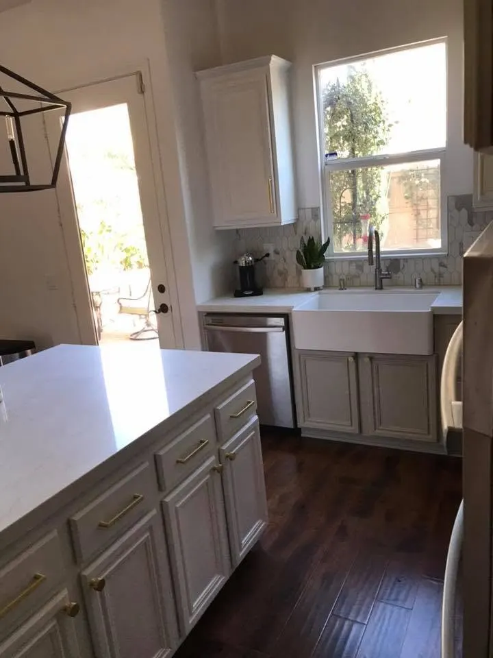 Finished cabinet refinishing project in El Cajon, CA by Eagle Finishing Services